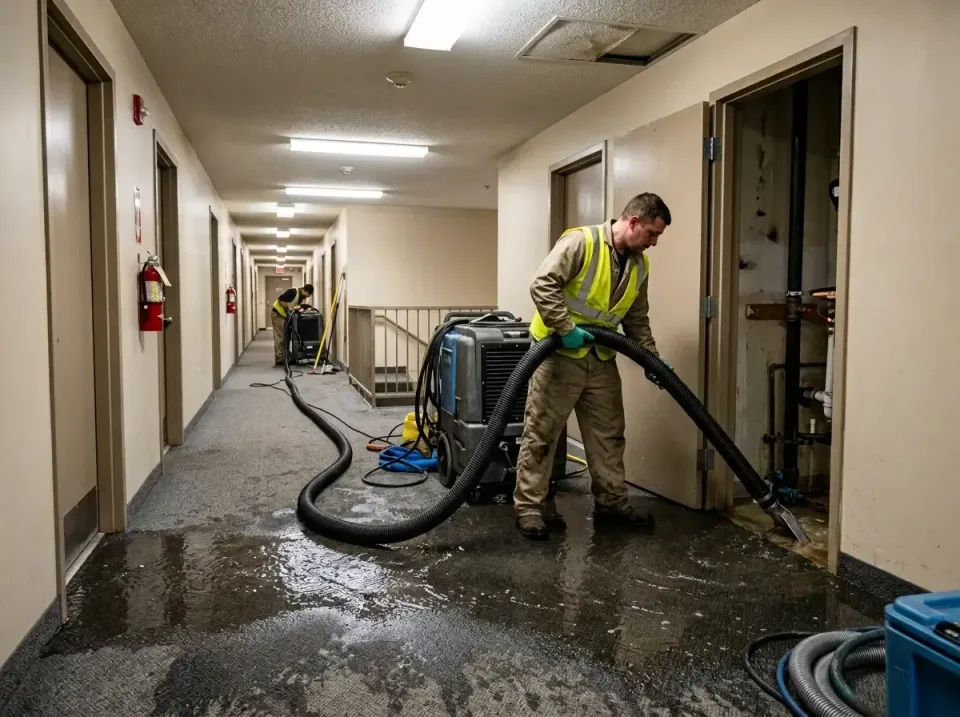 multi-unit-apartment-hallway-f-005 — frequently asked questions, Emergency Burst Pipe Water Extraction & Removal in Lake Mur…
